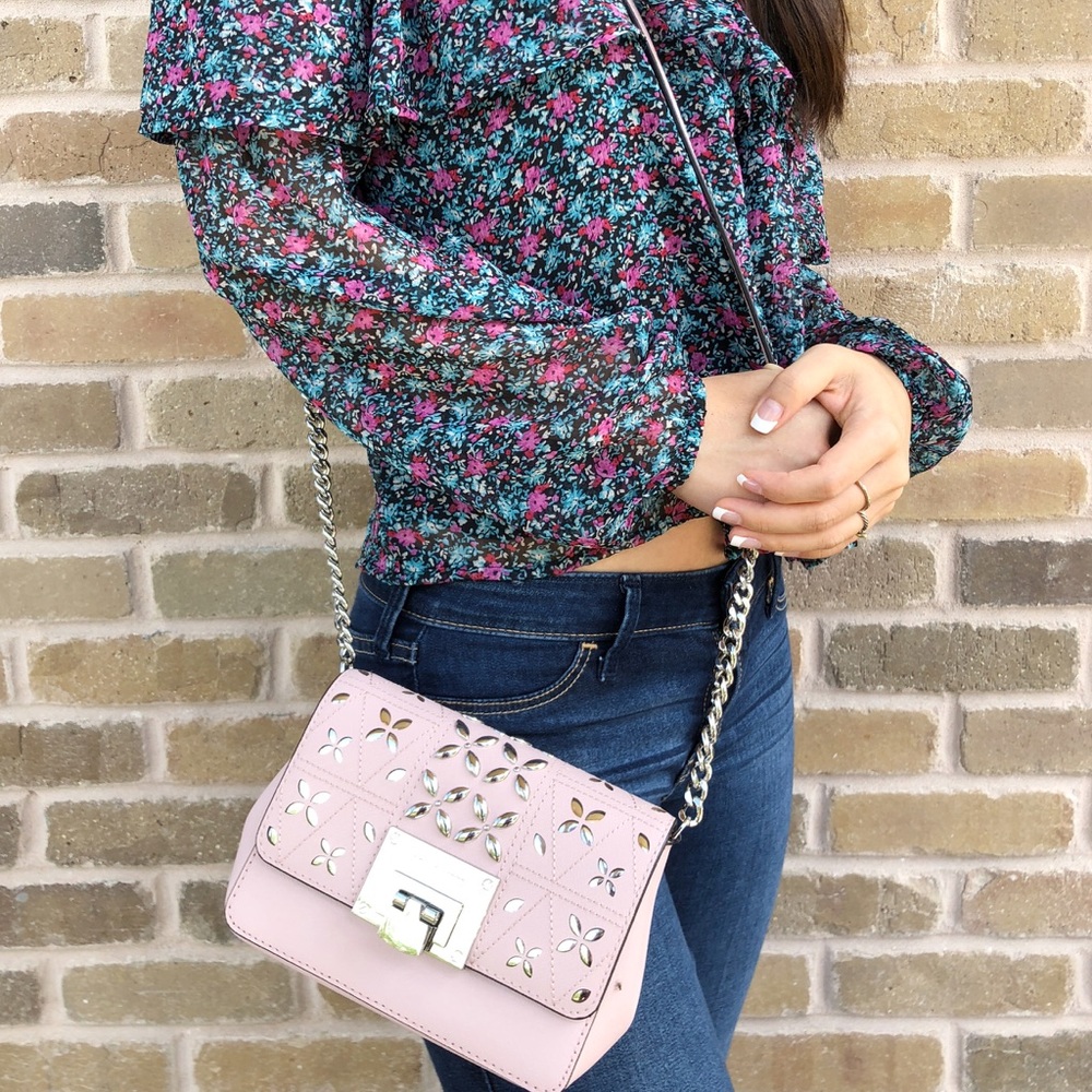 ‼️SALE‼️👜💕- Michael Kors Crossbody Pink Floral - Picture 1 of 7